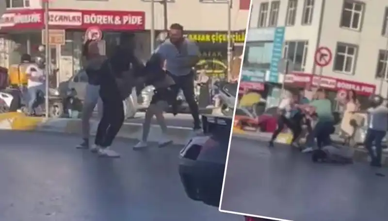 Esenyurt'ta Motosikletli İki Kadına Şok Edici Dayak Olayı!