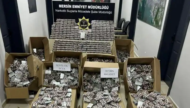 Mersin'de Gerçekleşen Uyuşturucu Operasyonu: 387 Bin Hap Ele Geçirildi!