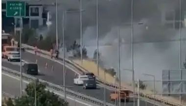 Anadolu Otoyolu'nda Sigara İzmarniti Yangını, Korku Dolu Anlar Yaşattı