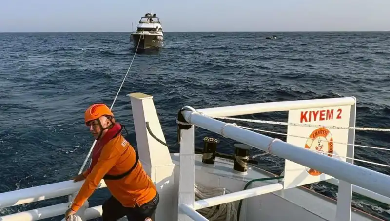 Marmaris Açıklarında Sürüklenen Tekne Büyük Bir Felaketten Kurtarıldı